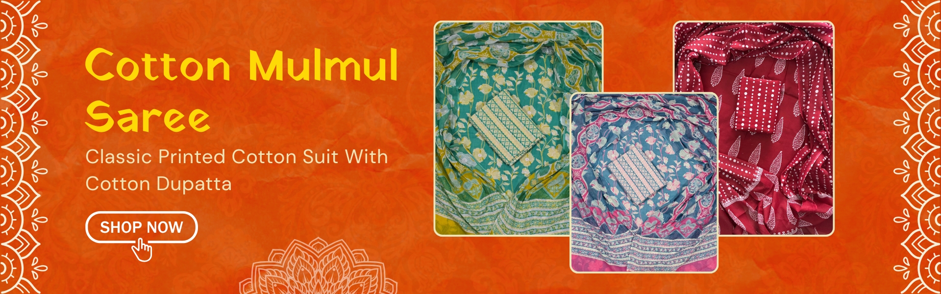 Colorful Ethnic Fashion Sale Instagram Post (1920 x 600 px)